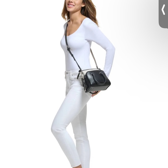 NWT Calvin Klein Malachite Organizational Bag Mini Satchel Crossbody - Tan - Picture 6 of 6